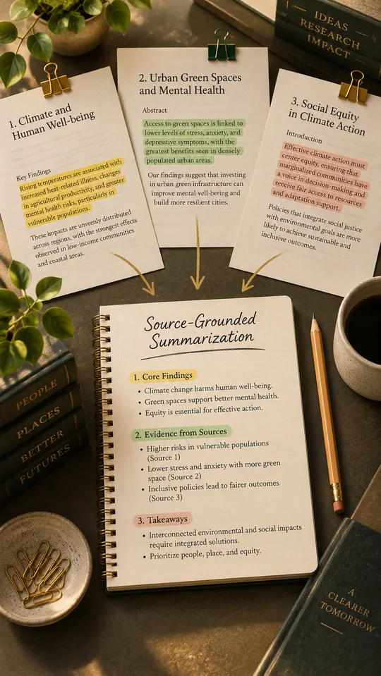 Keep facts traceable with source labels, a limited brief and an independent final check.