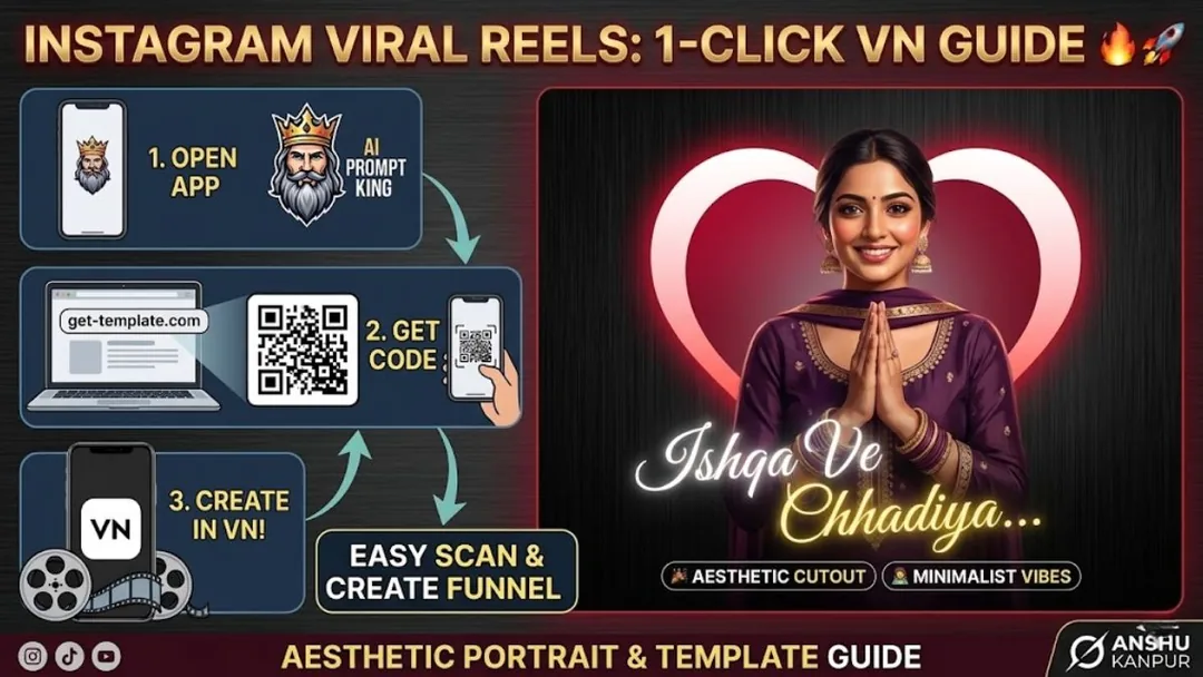 How to Make Viral "Ishqa Ve Chhadiya" Reels in 1-Click (Using AI Prompt King)
