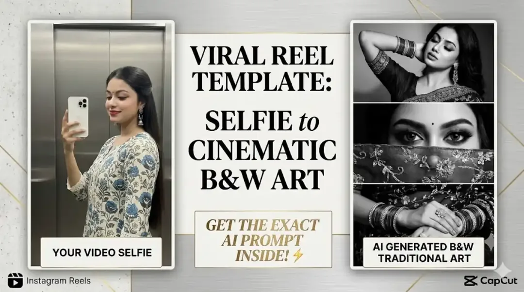 How to Make the Viral Black and White Traditional AI Collage Reel on Instagram (Full Tutorial & Prompt)