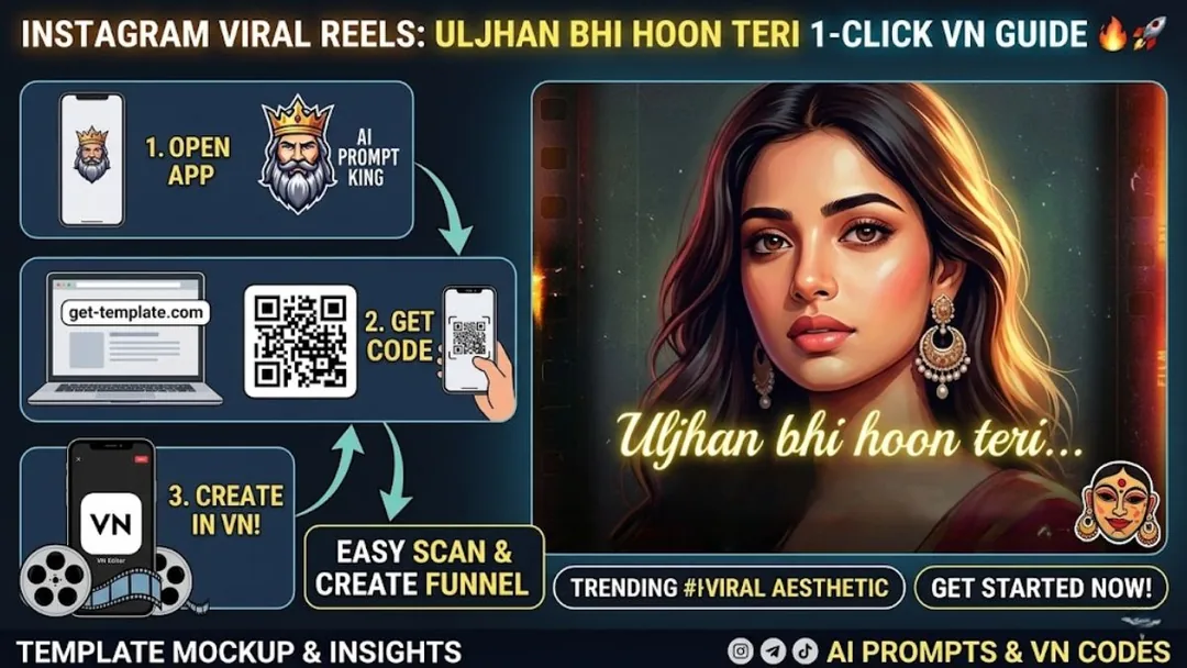 How to Make Viral YouTube UI "Uljhan Bhi Hoon Teri" Reels in 1-Click (Using AI Prompt King)