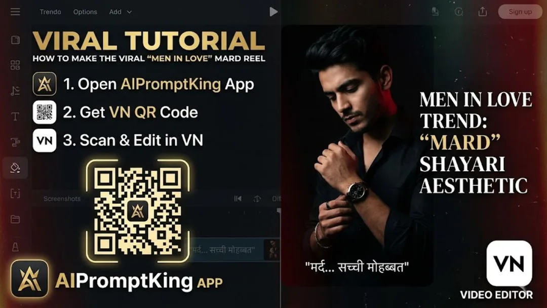 How to Make the Viral "Men in Love" Mard Shayari Reel