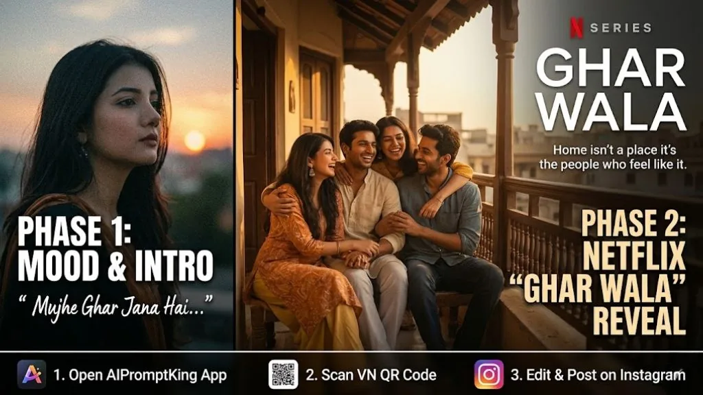 How to Make the Viral "Mujhe Ghar Jana Hai" Netflix Reel (VN Template Tutorial)