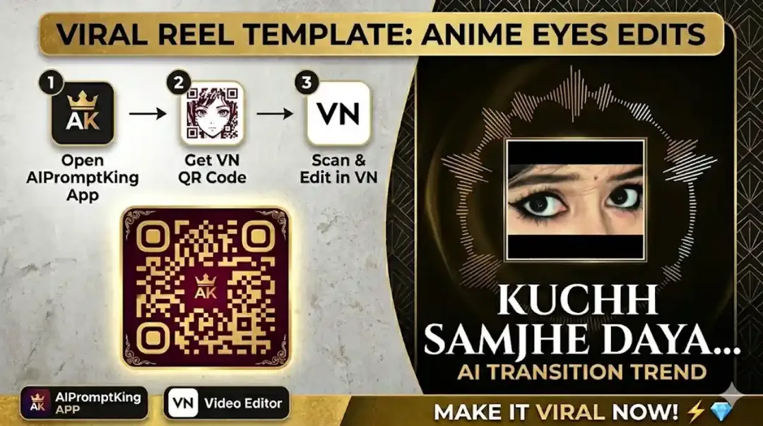 Create with the Best Viral Anime to Real Eyes Transition in Seconds!