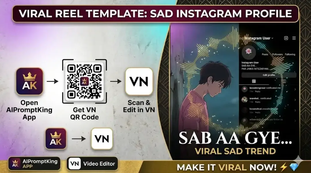 Create the Viral Sad Instagram Profile Transition Best Reel 2026 Today!