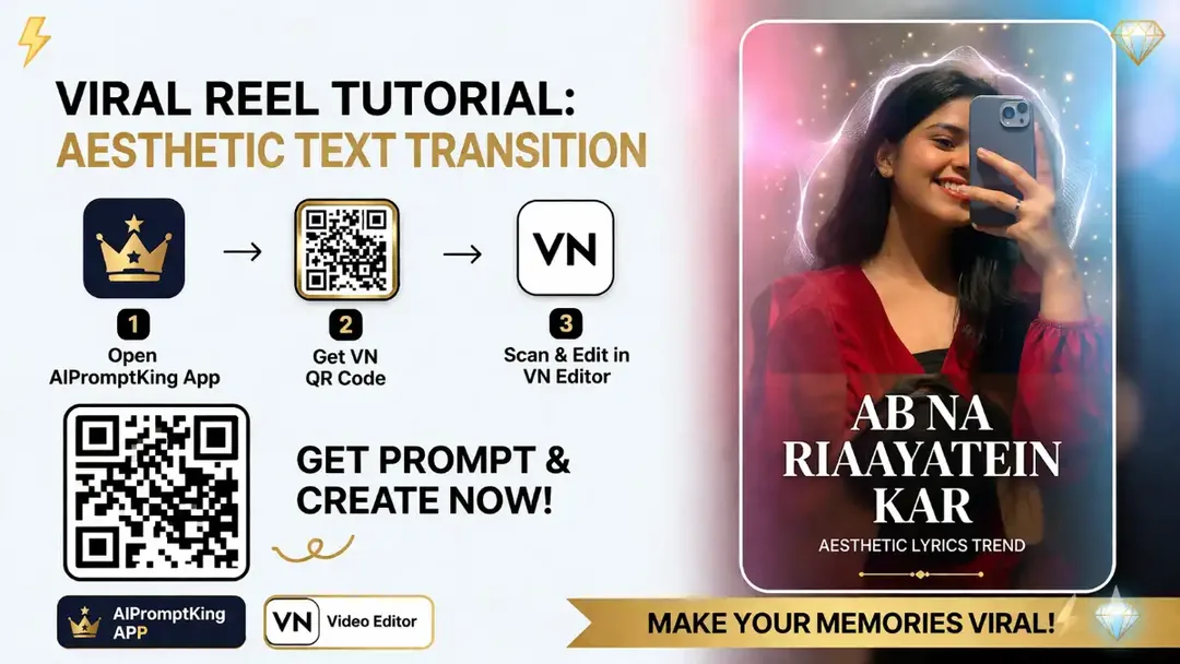 Create the Best Viral Aesthetic Mirror Selfie Lyrics 2026 Reel in Seconds!
