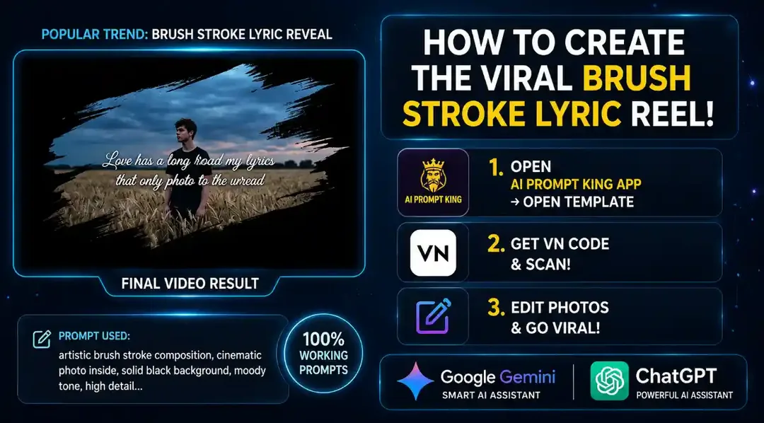 Create the Viral 2026 Brush Stroke Lyric Reveal Best Reel in 3 Simple Steps!