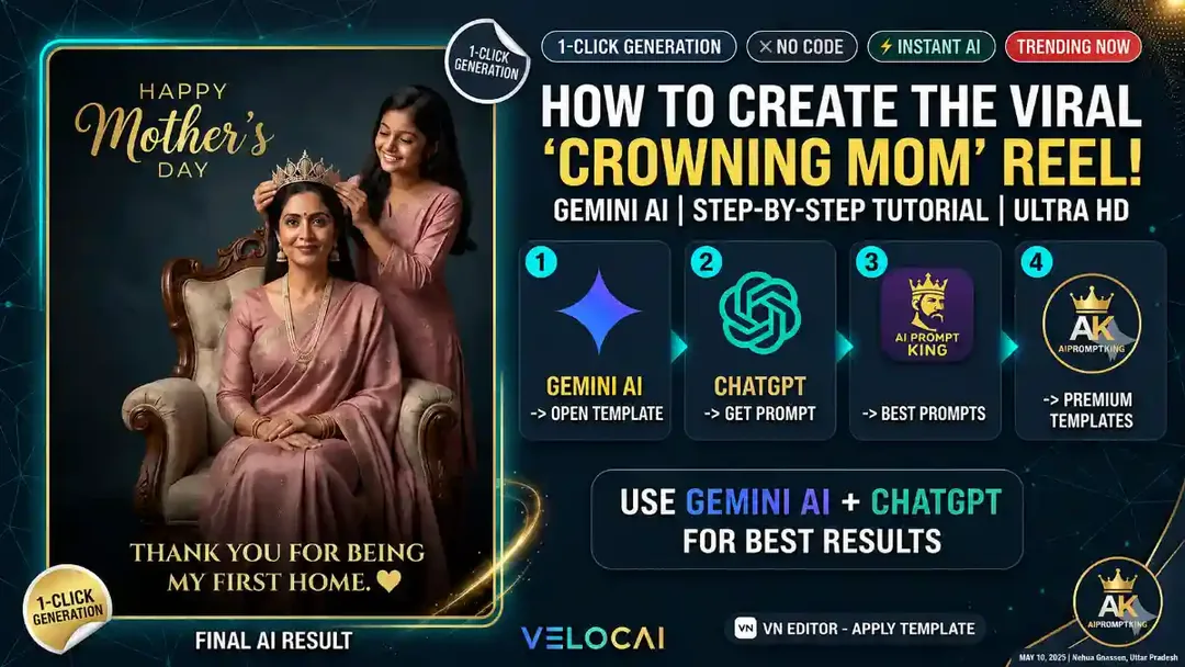Create the Viral Crowning Mom Mother s Day Best AI Photo in 2026 1 Click!