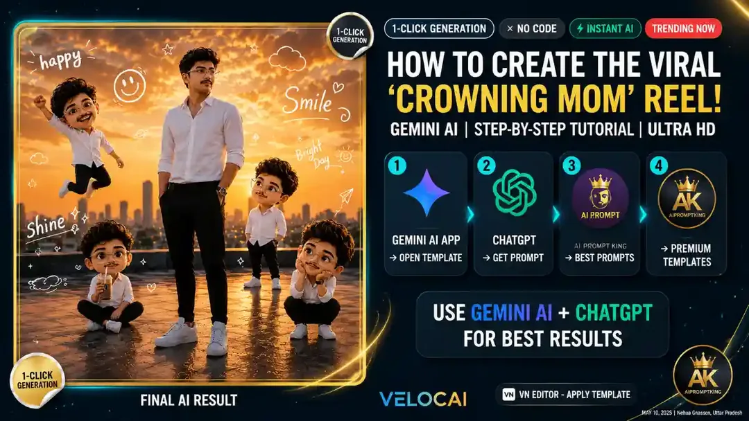 Create the Viral Best Miniature Chibi Collage AI Photo in 1 Click 2026!