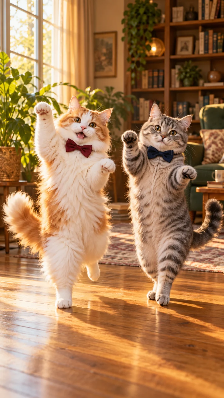 Cat Dance to Human