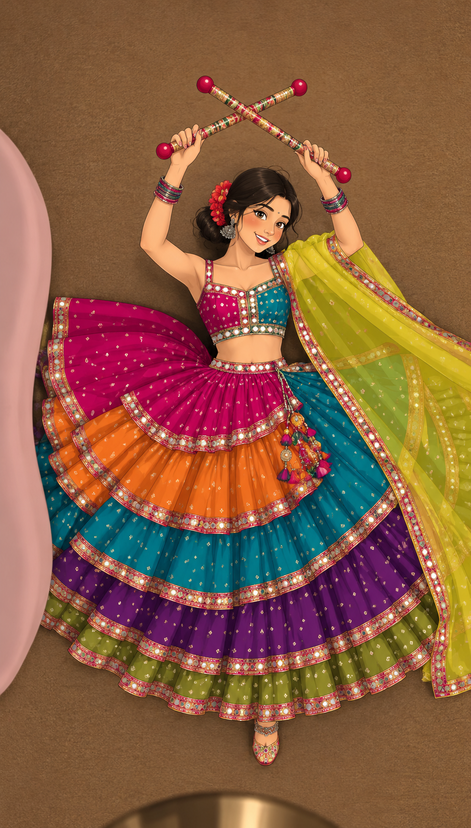 NAVRATRI GARBA FAN AI LOOK